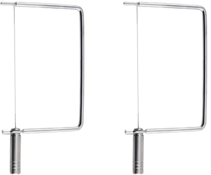Cheese Slicer Accessories Cheese Cutter Stainless Steel Components - Great for Making Giftable Cheese Cutting Boards with This Cheese Slicer Kit (Stainless Steel Handle, 2)