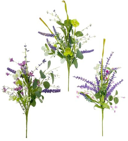 Tomotato Künstlicher Eukalyptus-Hochzeitsstrauß, 3 Stück, künstlicher Eukalyptus-Stiel, künstliche grüne Stiele für selbstgemachte Brautsträuße, Hochzeit, Blumenarrangement Tischdekoration