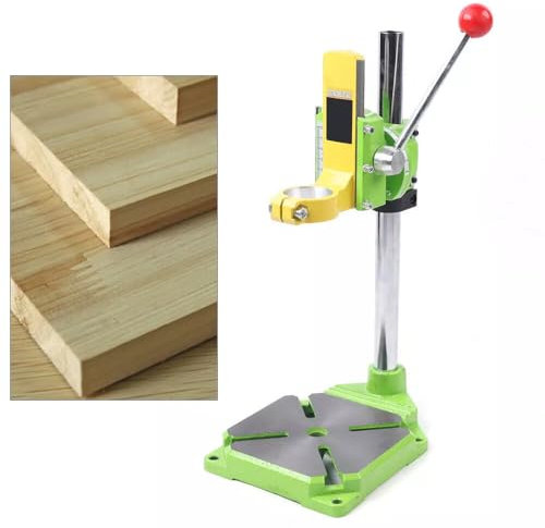 Bohrständer 90° drehbar 49 cm Bohrmaschinenständer Tischbohrmaschine Standbohrmaschine für präzise Bohrungen und Fräsungen | Verstellbar und stabil mit Arbeitstisch
