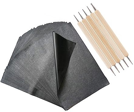 LALAFINA Graphit-kohletransferpapier Mit Werkzeugen Langlebiges Kohlepapier Zum Nachzeichnen Holz Leinwand Glas Metall Für Künstler Bastler Und Bürogebrauch