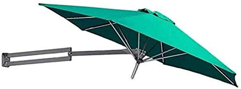 Outdoor Garden Parasol Outdoor Patio Balcony Round Wall Mounted Cantilever Parasol with Aluminium Frame, Telescopic Tilting Sunshade Umbrella