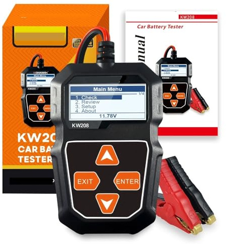 YQVEOT Probador de batería, Probador de batería de Coche de 12 V, 100 a 2000 CCA, comprobador de Circuito de Carga y Arranque, analizador de batería de 12 Volt, herienta BM550