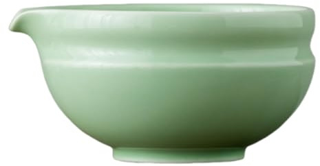 Ronyme Cuenco de cerámica para Matcha, Taza de té Verde, fácil de Limpiar, japonés, Suave, Reutilizable, para Ceremonias, Chawan con, Regalo para Amigos, Verde Claro