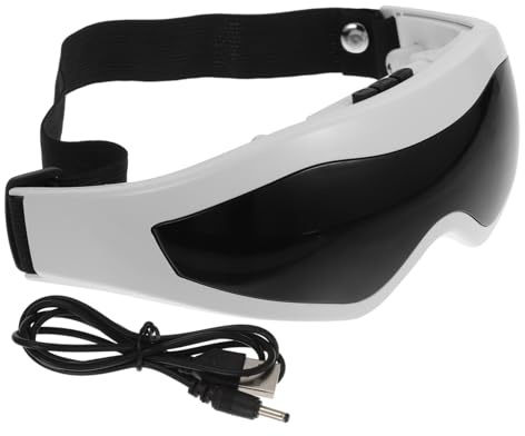 UKCOCO Masajeador Eléctrico de Ojos Portátil Carga Usb, Multifrecuencia para Aliviar Fatiga Ocular, Tamaño Pequeño Negro, Cuidado Ocular para Uso Diario y Relajación Profunda