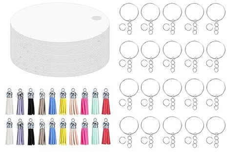 Portachiavi Sublimazione Massa 80pcs Con Salto E Chiave Keyrings Fornisce Accessori Per La Catena Trasferimento Calore Accessori Per Portachiavi In ​​bianco.