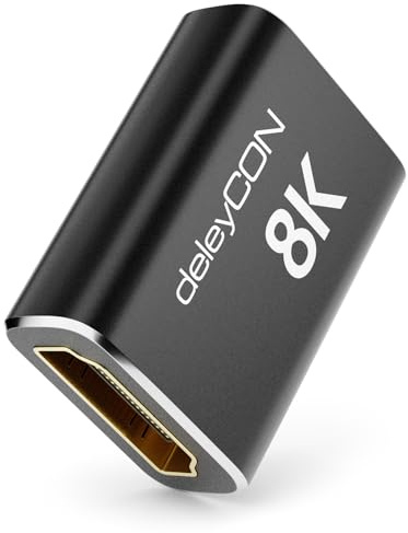 deleyCON 8K HDMI 2.1 Kupplung 48G, 8K@60Hz, 4K@120Hz - Schwarz