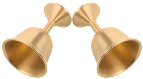 NIYANGLE 2 Cálices de Latón Macizo con Tallo Tamaño Mediano Copa Retro para Comunión y Ceremonia Cáliz de Iglesia Medieval para Banquetes y Celebraciones Copa Decorativa para Agua