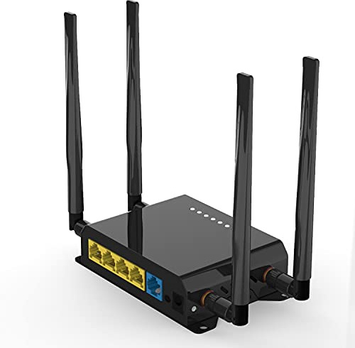 Zbtlink WE826-Q-EC200AEU 4G LTE Router mit Hardware Watchdog Abnehmbare Antennen USB TF Speicher SIM-Kartensteckplatz 5 Anschlüsse für Auto Zuhause Reisen