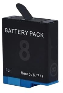 Batterie 2150 mAh Compatible avec GoPro Hero 5, 6, 7 et 8, avec kit de Chargeur(A9)