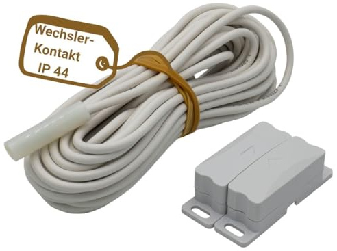 Schabus Reed-Kontaktschalter SHT 3030 Wechsler IP 44 8 m | Speziell für den Außenbereich, Tür/Fensterschalter, Überwachungsschalter für Alarmanlagen, Endschalter, Modellbau