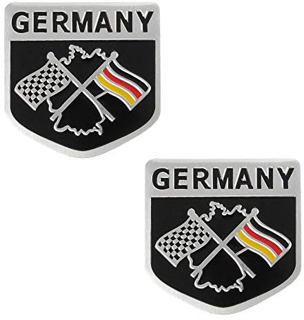 DSYCAR 2 Stücke Deutschland Flagge 3D Metall Auto Aufkleber Emblem Abzeichen Aufkleber für Universal Car Styling Autos Moto Dekoration Zubehör