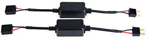 Fehlerbeseitigungsfilter, Qiilu 2PCS Auto H7 LED Scheinwerfer Canbus Decoder Anti Flicker Kabelbaum Radio Audio Anti-Interferenz Fehler Canceler Filter für H7