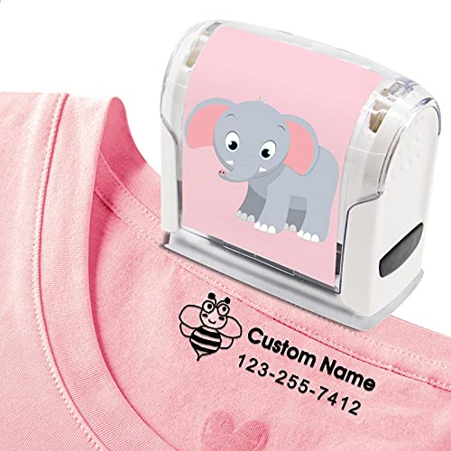 SeeWeLove - Namensstempel für Kinder, wasserdicht, individuelle Stempel, personalisierbar, waschbar, Tagespflege-Etiketten, Stoffstempel, 6 Aufklebermuster