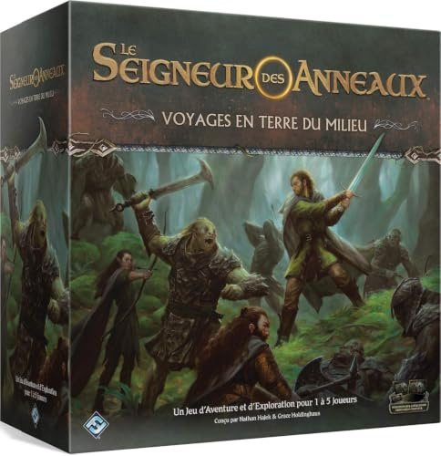 Asmodee - LE SEIGNEUR DES ANNEAUX : Voyages En Terre Du Milieu | Jeu de Société d'Aventure Coopératif - Pour Adultes & Adolescents dès 14 Ans - 1 À 5 Joueurs - 60 Min - Version FR - FFG