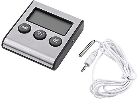 Termometro digitale LCD per frigorifero e freezer, con magnete e supporto, per tenere sotto controllo la conservazione degli alimenti refrigerati, termometro per frigorifero, termometro per