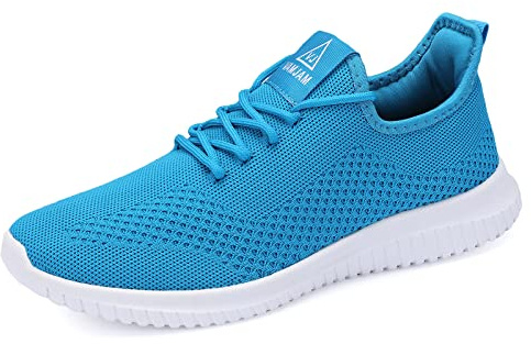 YDB Herren-Laufschuhe, ultraleicht, atmungsaktiv, rutschfest, sportlich, modisch, Netzstoff, Workout, Freizeitsportschuhe, Blau 015, 8
