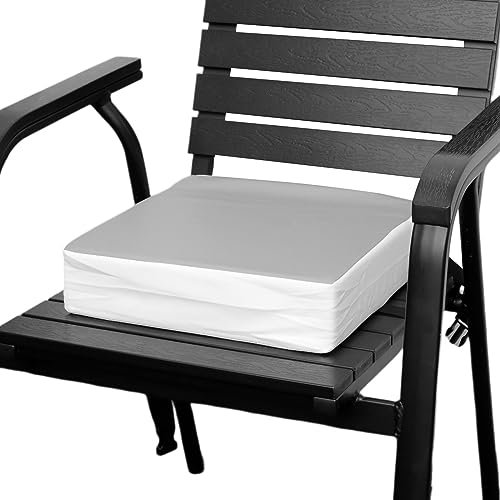 Sitzerhöhung Stuhl, Kinder Sitzkissen Sitzerhöhung Stuhl aus PVC, Baby Tragbar Sitzkissen mit 2 Gurte Sicherheitsschnalle, für Unterwegs&Auf Reisen, Sitzerhöhung Baby für Esstisch(32*32*8cm)