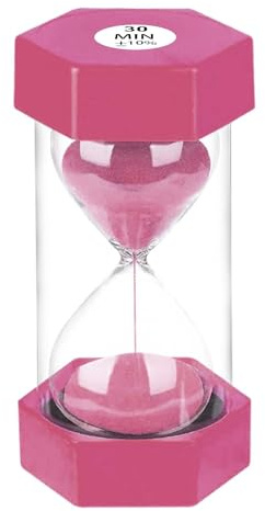 SuLiao Clessidra da 30 minuti, set di clessidra colorata, clessidra per bambini, scuola, lavarsi i denti, asilo, ufficio, casa, decorazione, giochi, aula