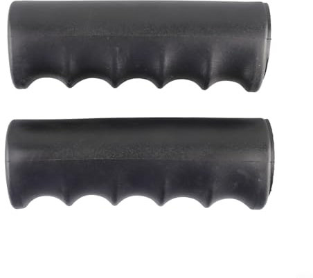 Robusti manici in gomma nera per carriola, presa salda, per giardinaggio (118 x 30 mm)