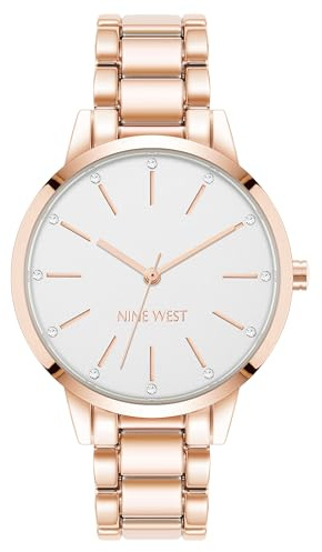 Nine West Women's Genuine Crystal Accented Bracelet Watch