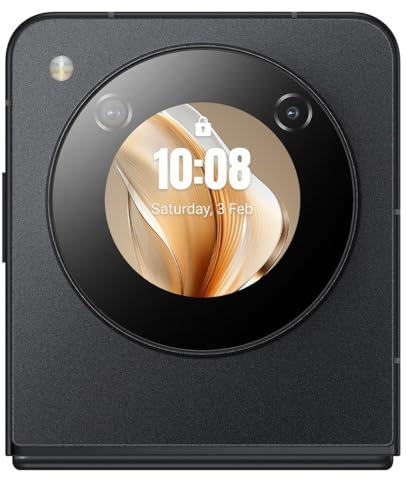 ZTE nubia Flip 5G Black - Smartphone Android 13 con display 6.9 AMOLED FHD+, 8GB RAM 256GB ROM, Fotocamera 50MP, Snapdragon 7 Gen 1, Batteria 4310mAh, Ricarica Veloce 33W, Display Pieghevole