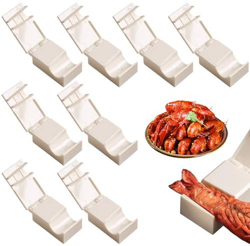 8 Pcs Crawfish Peeler Portable General Purpose Crawfish Peeler Tool,Crayfish Quick Shelling Device Convenient and Easy to Clean,Suitable for Family Restaurants (White)