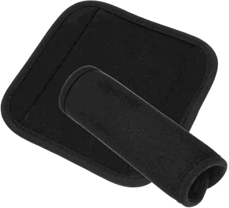 KESOTO 2 Stück Griffpolster Als Griffwickel für Hantelstangen Abnehmbare Griffmanschetten Und Handauflagen Aus Neopren für Gymnastik Und Bodybuilding, Schwarz