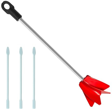 IGXX Mezclador de pintura para taladro, 30 cm con 3 palos de silicona - Para resina, pintura, barniz y pegamento