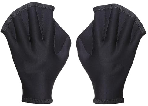 Schwimmhandschuhe aus Neopren, Thermo-Wasserhandschuhe, Schwimmhandschuhe für Fitness, Training, Schwimmhandschuhe zum Tauchen, Schwarz