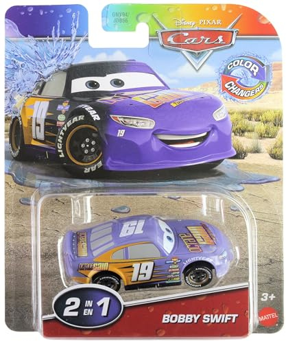 Disney Cars 2026 Färgväxlare kolv racer Octane Gain #19 Bobby Swift