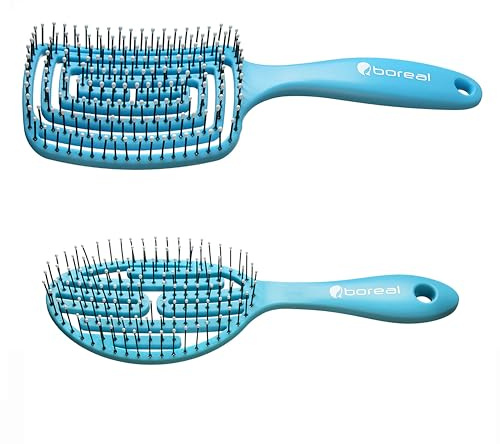 Doble Cepillo Desenredante. Cepillo para el Cabello Desenredante – Desenreda Sin Nudos – Para Cabello Rizado, Liso, Fino, Húmedo y Largo – Cepillo de Cabello Anti Rotura para Mujer, Hombre y Niños