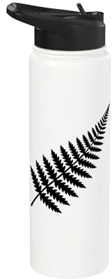 New Zealand Fern NZ Proud Kiwi Bird New Zealander Stainless Steel Insulated Water Bottle