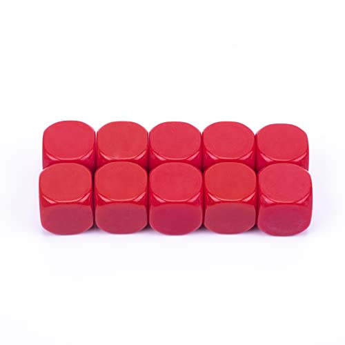 Lianshi 10 / 100Pcs 22MM rotondo vuoto sei doppio insegnamento di dadi creata Sesources gioco di insegnamento cubetti di plastica quattro colori choosable