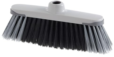 Maya Escoba Multiusos Atomic. Propiedad Antigolpes Gracias al Taco de Goma. para Todo Tipo de Superficies. Color Gris.