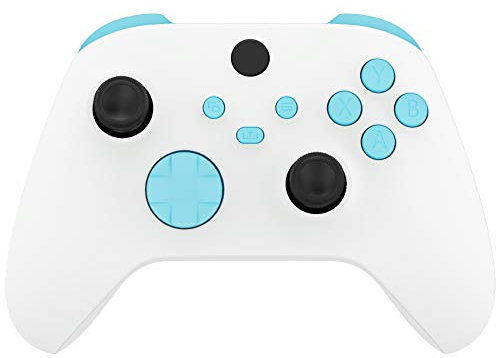 eXtremeRate Replacement Buttons for Xbox Series X & S Controller, Heaven Blue Custom Accessories Repair Kit Bumpers Trigers Dpad ABXY Start Back Sync Share Keys Parts for Xbox Core Wireless Controller