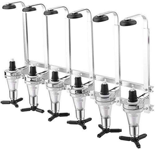 Wall Mount Made of Stainless Steel 6 Bottles of Beverages Optics Bar Butler Spirits