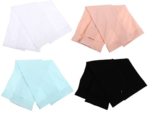 Artibetter 4 Pairs Sun Protection Sleeves Kids Child UV Protection Cooling Sleeves Toddlers Arm Sleeves Sports Sun Sleeves with Thumb Hole