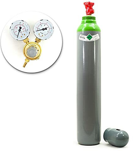 GENERIC Gas Bottle with Reducer Mix Argon (82%) + CO2 10 Litres 2.3 m3 Welding Gas MIG/MAG TIG