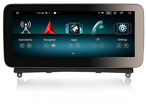 Erisin 10.25 8-Kern 4GB+64GB Android 14 Autoradio GPS Navi für Mercedes-Benz C-Klasse W204 S204 mit NTG 4.0 System Unterstützt IPS Bluetooth 5.1 DAB+ Kabelloses CarPlay Android Auto DSP WiFi Canbus