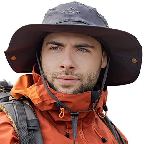 Comhats Sombrero grande para hombre, talla XL – XXL, ala ancha, gorros de safari para verano, al aire libre, senderismo, pesca, senderismo, senderismo, senderismo, senderismo, senderismo, senderismo,