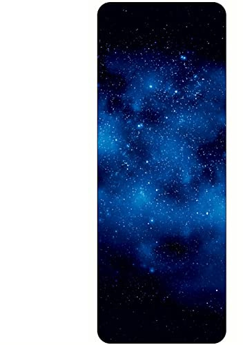 FANSU Tragbare Reise Yogamatte 1,5mm Dick Faltbare Gymnastikmatte, Weich Leicht Übungen Trainingsmatte für Yoga, Pilates, Bikram, Stretching, Training und Bewegung (183x68cm,Blauer Stern)