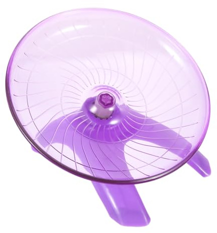 Yardwe Rueda Silenciosa para Hámster y Chinchilla De Plástico Morado, Tamaño Grande, Accesorio para Ejercicio y Juego Jaulas De Mascotas Pequeñas
