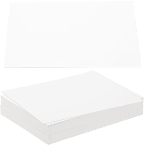 PATIKIL 17,8 x 12,78 x 0,16 cm spånskivor, 20 st 60 PT tjocka bokbräde pärmar bräda robust bokbindningsmaterial för bokbindningsskydd, vit