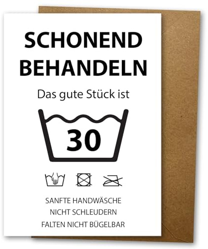 LIEBEVON Geburtstagskarte 30. Geburtstag Karte - Schonend Behandeln - Grußkarte mit Umschlag A6 lustig