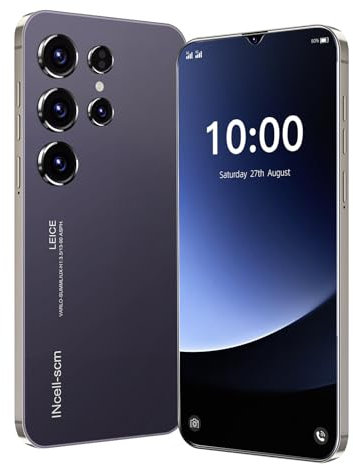 Fine Life Pro Telefono 4GLTE, doppia SIM + scheda TF, schermo da 6,3 pollici, doppia fotocamera, 2GRAM + 16GROM, estensione TF da 128GB, telefono senza contratto, per utenti principianti (5, purple)