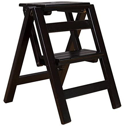 Scaletta pieghevole in legno a 2 gradini scaletta portatile di sicurezza domestica mensola per fiori multifunzione piccole scale (colore: D)