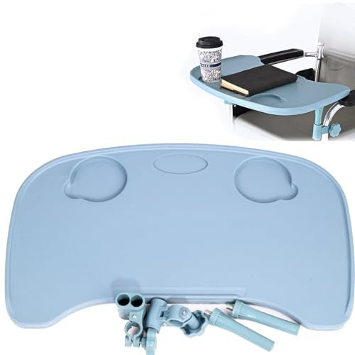 GNbow Plateau Amovible pour Fauteuil Roulant, Table Amovible pour Fauteuil Roulant avec Porte-Gobelet, Plateau en Plastique pour Fauteuil Roulant pour écrire, Lire et Manger