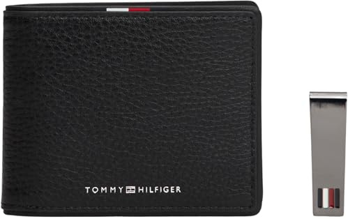 Tommy Hilfiger TH Corp AM0AM13607 Mini CC Portefeuille et Clip pour Homme Noir Taille Unique, Noir (Noir), One Size