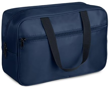 FITDON Volle Größe Kulturbeutel Große Reise Kulturtaschen, Tragbare Kosmetiktasche Make-up Taschen Organizer, Blau