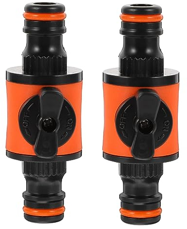 BESPORTBLE 2pcs Garden Hose Shut-off Valve Quick Connector Plastic Coupler Hose to Tap Connector for Irrigation